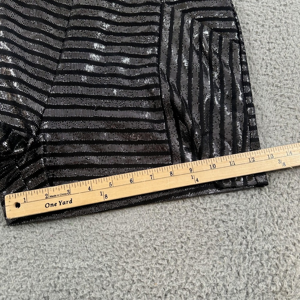 MINKPINK Romper Womens Large Black Metallic Striped Sleeveless Party IM15F2061 - Picture 14 of 16